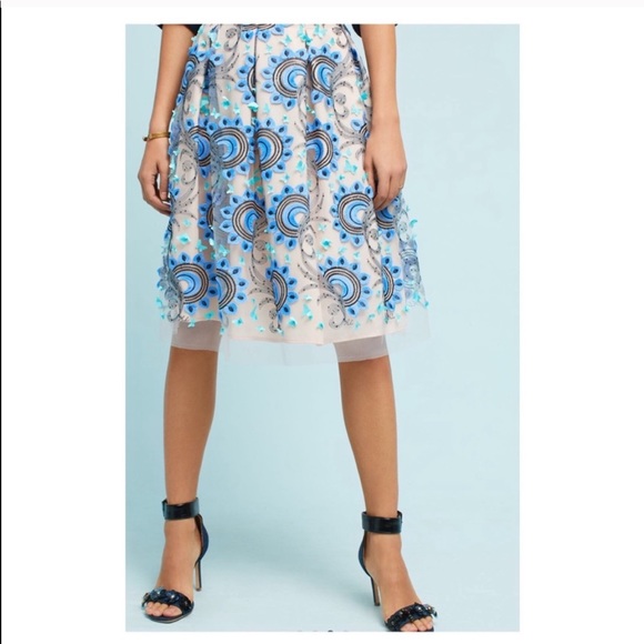 Eva Franco Dresses & Skirts - Anthropologie - Eva Franco Embellished Tulle Skirt